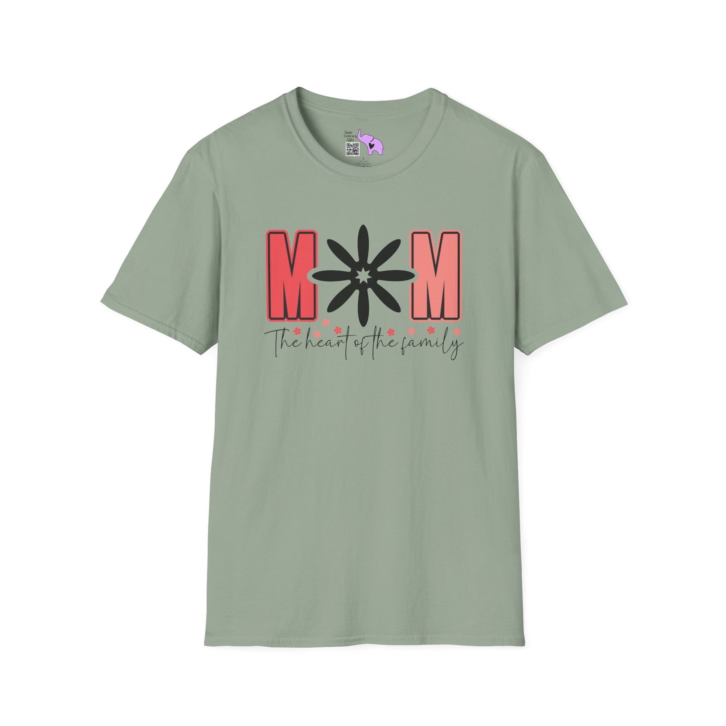 Mom The Heart Of The Family Adult T-shirt