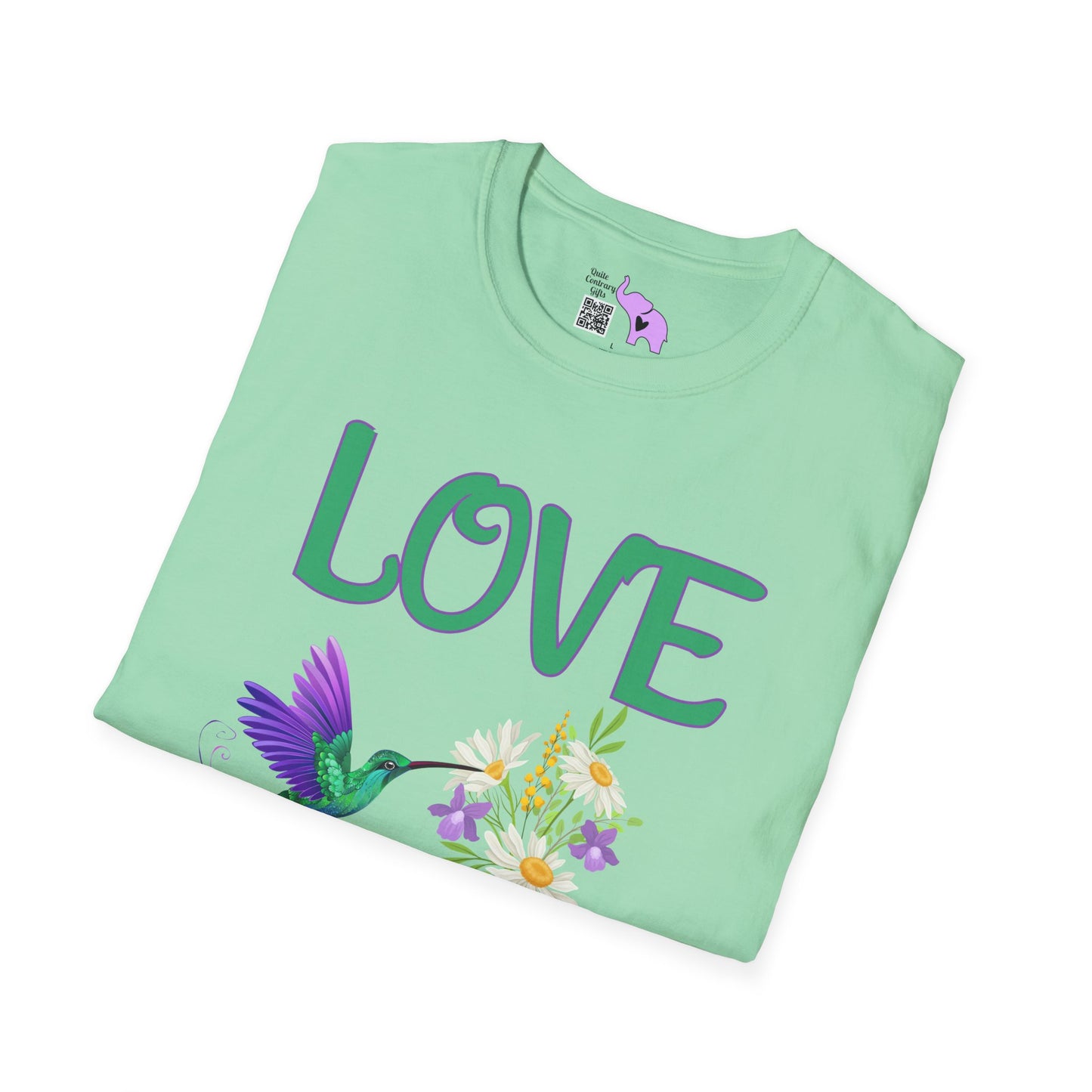 Love Yourself w/Hummingbird Adult T-shirt