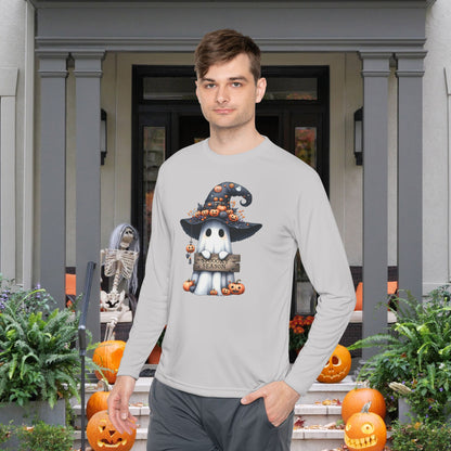 Spooky Season Cute Ghost Adult Long Sleeve Tee