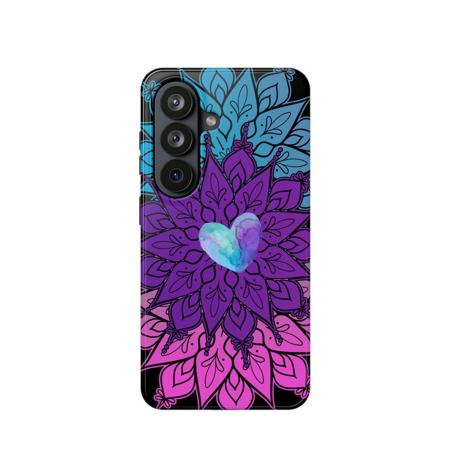 Colorful Mandala w/Heart MagSafe® Compatible Tough Case for iPhone