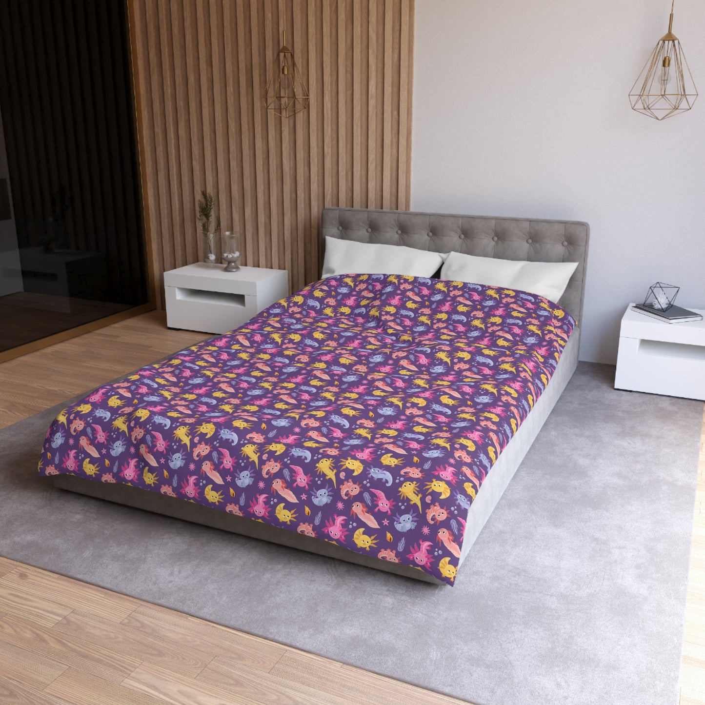 Axolotl Adventures Microfiber Duvet Cover