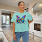 Colorful Butterfly & Flowers Women's Boxy Tee