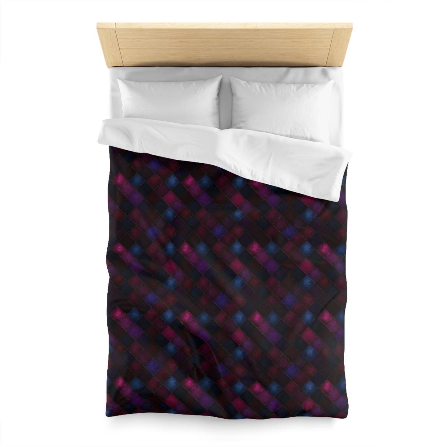 Velvet Patchwork Print Microfiber Duvet Cover