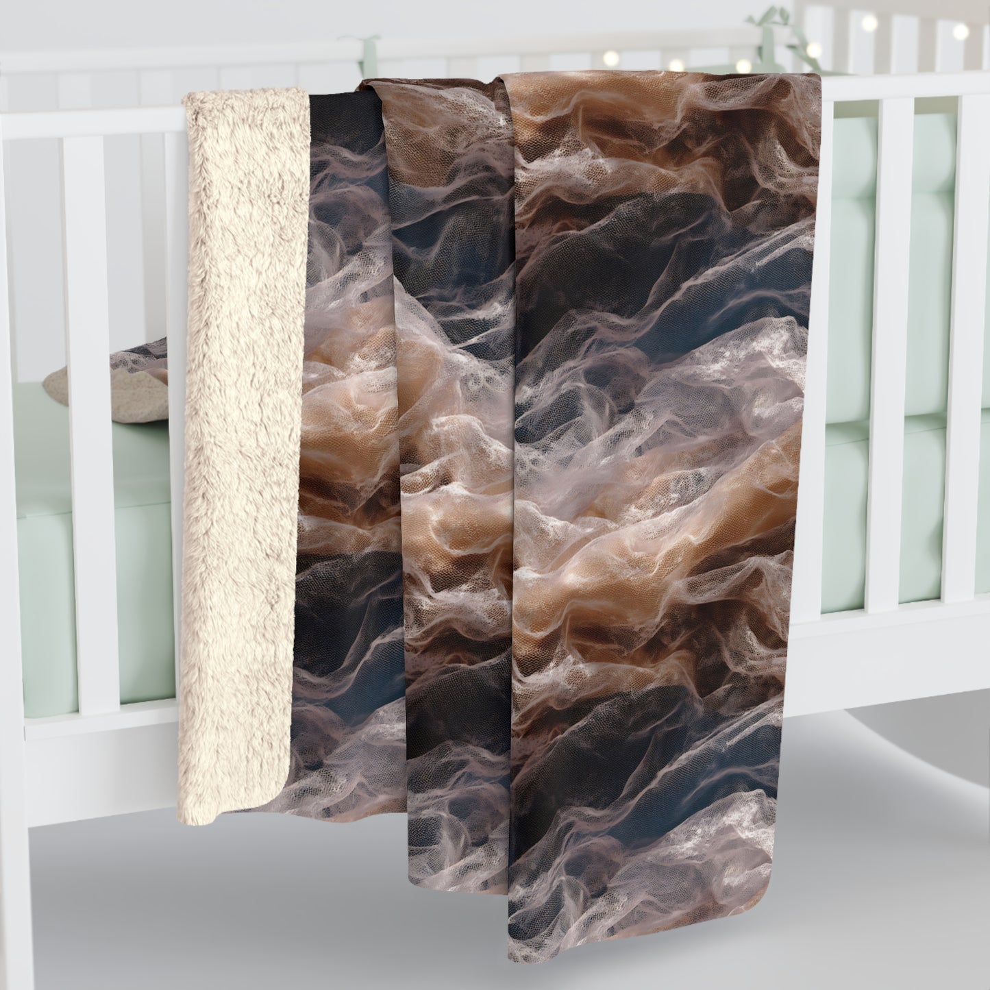 Dawnveil Sheer & Lace Fleece Blanket
