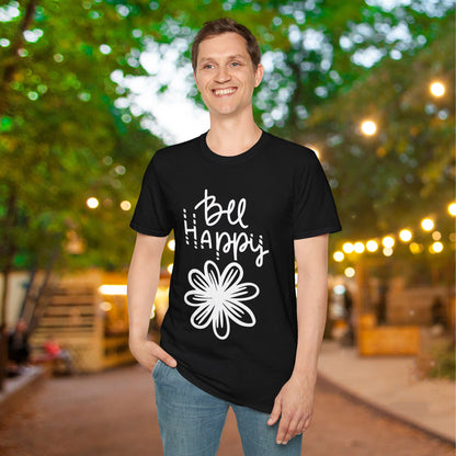 Bee Happy Adult T-shirt