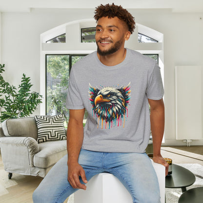 Colorful Bald Eagle Adult T-shirt