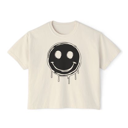 Melty Smiley Face Women's Boxy Tee