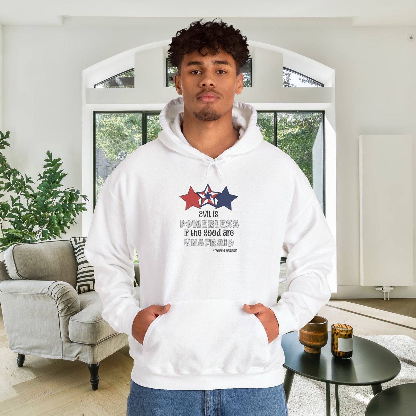 Evil is Powerless If The Good Are Unafraid Heavy Blend™ Hooded Sweatshirt