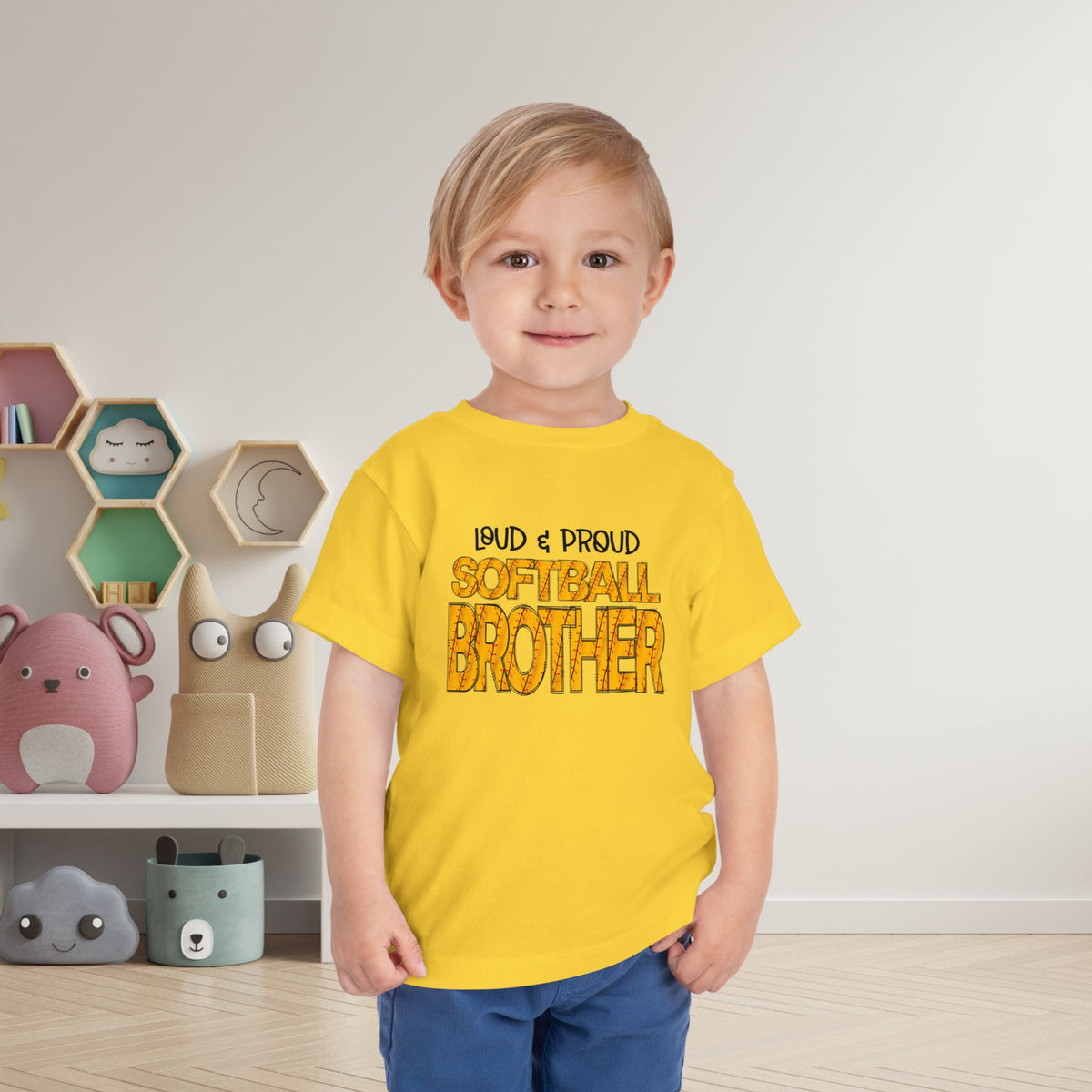 ""Loud & Proud Softball Brother Toddler Tee