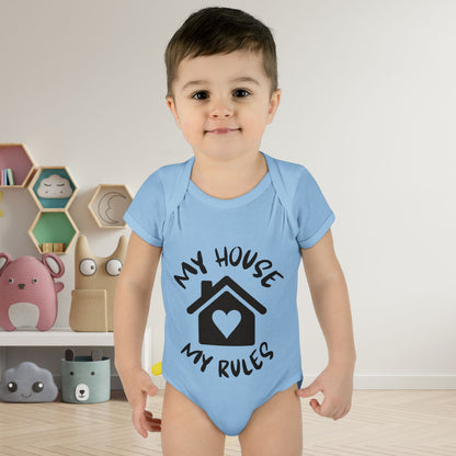 My House My Rules Infant Baby Rib Bodysuit