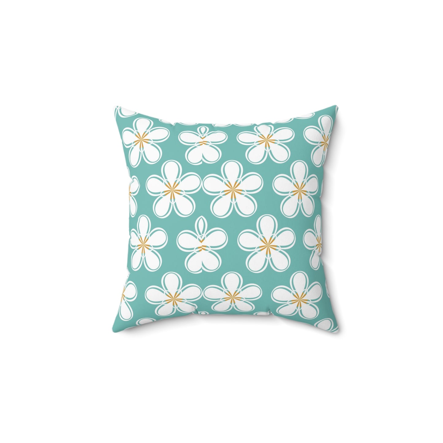 Tealberry Blooms Throw Pillow
