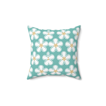 Tealberry Blooms Throw Pillow