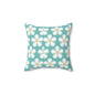 Tealberry Blooms Throw Pillow