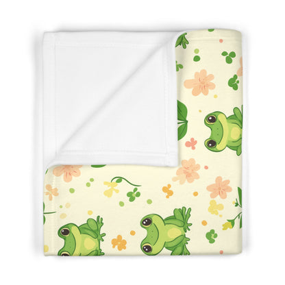 Froggy Meadow Baby Blanket