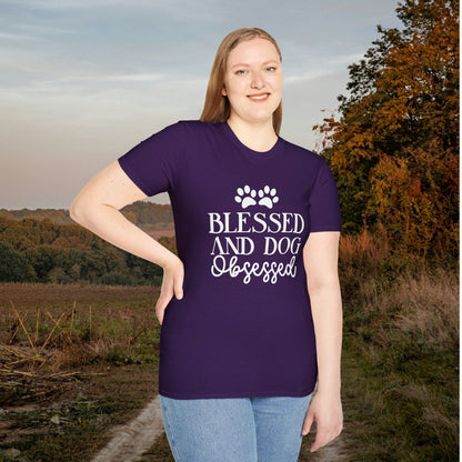 Blessed And Dog Obsessed Adult T-shirt