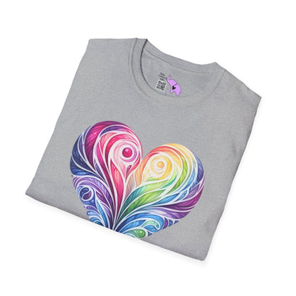 Colorwave Heart Adult T-shirt