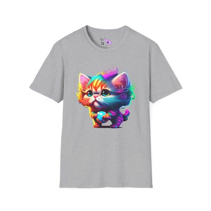 Cute Colorful Kitten Adult T-shirt