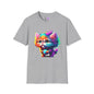 Cute Colorful Kitten Adult T-shirt