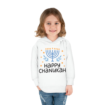 Happy Chanukah Toddler Pullover Fleece Hoodie