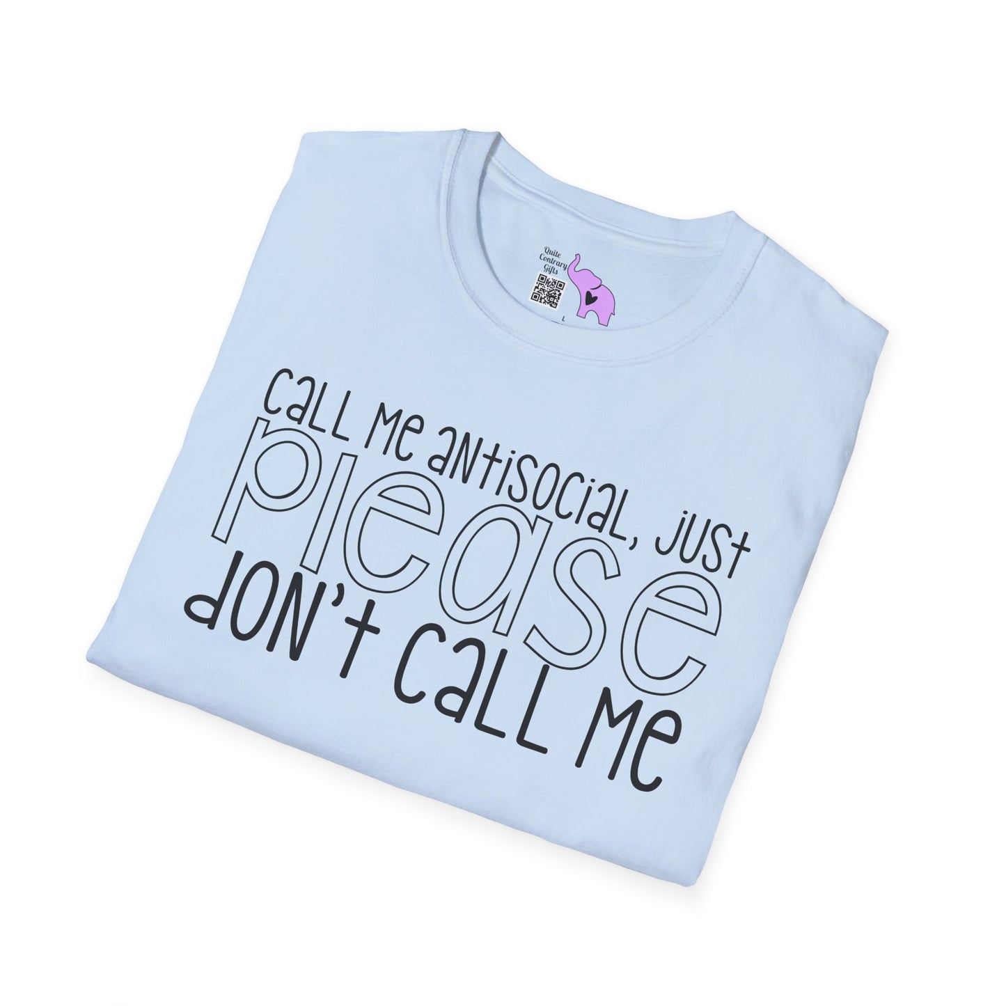 Call Me Anitsocial But Please Don't Call Me Adult T-shirt