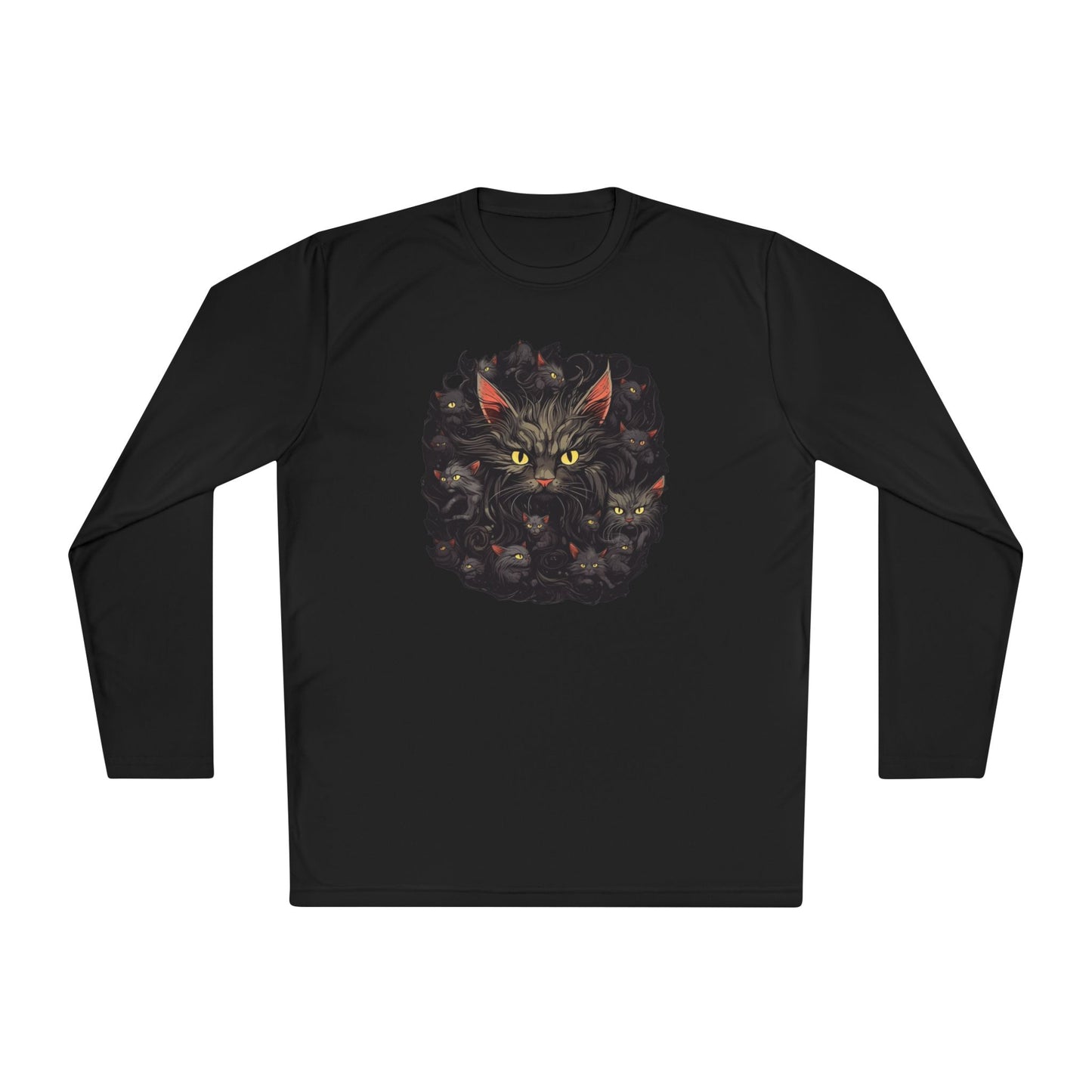 Creepy Black Cats 1 Adult Long Sleeve Tee