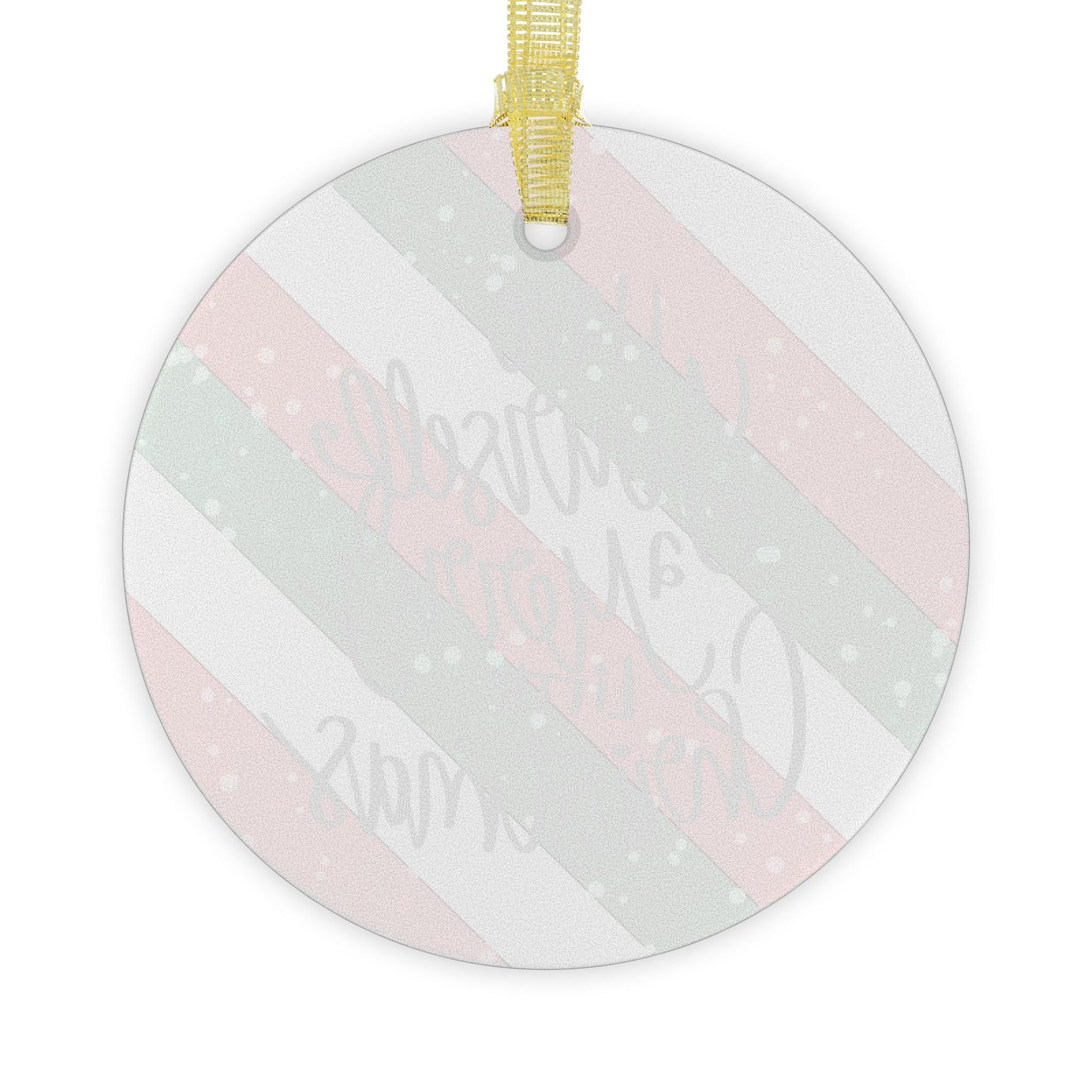 Striped Have Yourself A Merry Little Christmas  Glass Ornament