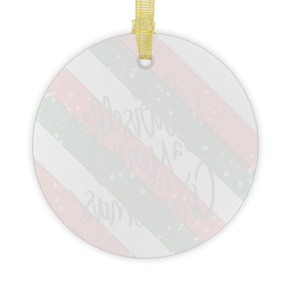 Striped Have Yourself A Merry Little Christmas  Glass Ornament