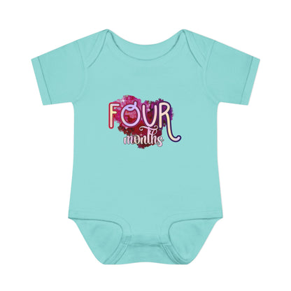 Stardust Baby Milestone Bodysuit-Four Months