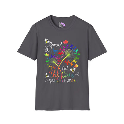 Fight Cancer in All Colors 3 Adult T-shirt