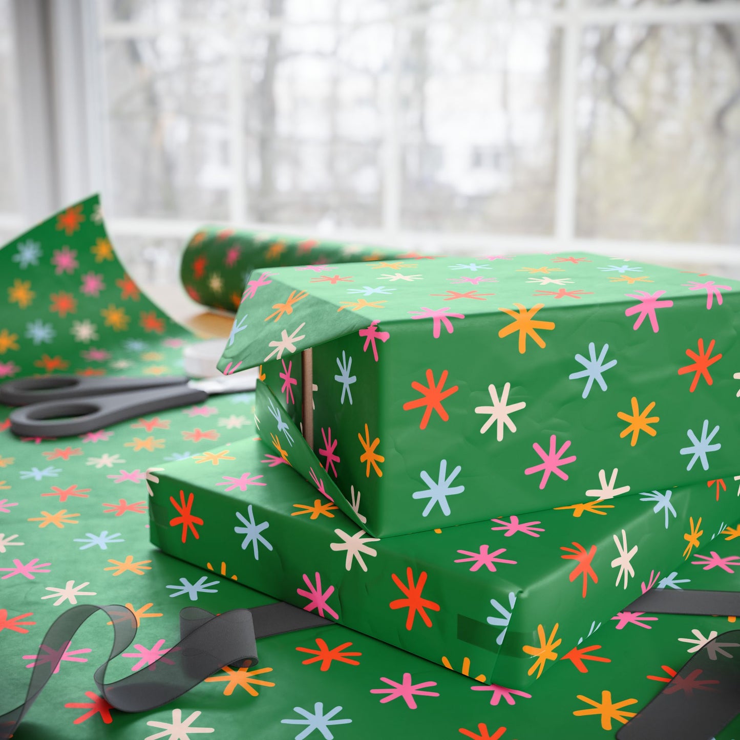 Jingle Stars Wrapping Paper