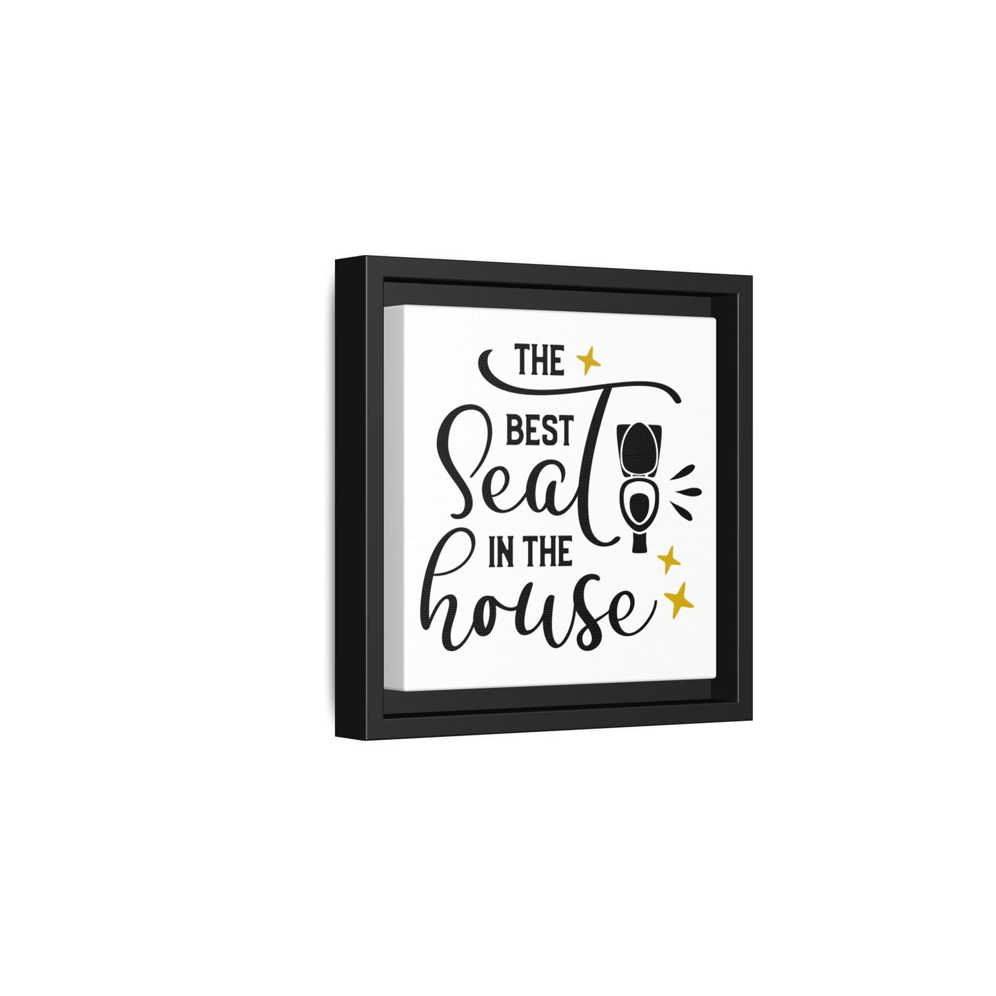 The Best Seat In The House Framed Canvas Bathroom Art