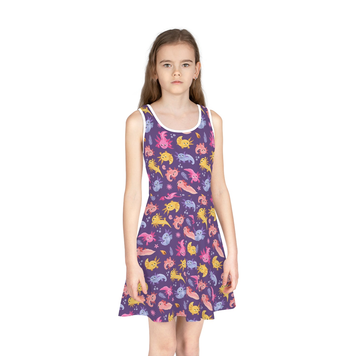 Axolotl Adventures Girls' Sleeveless Sundress