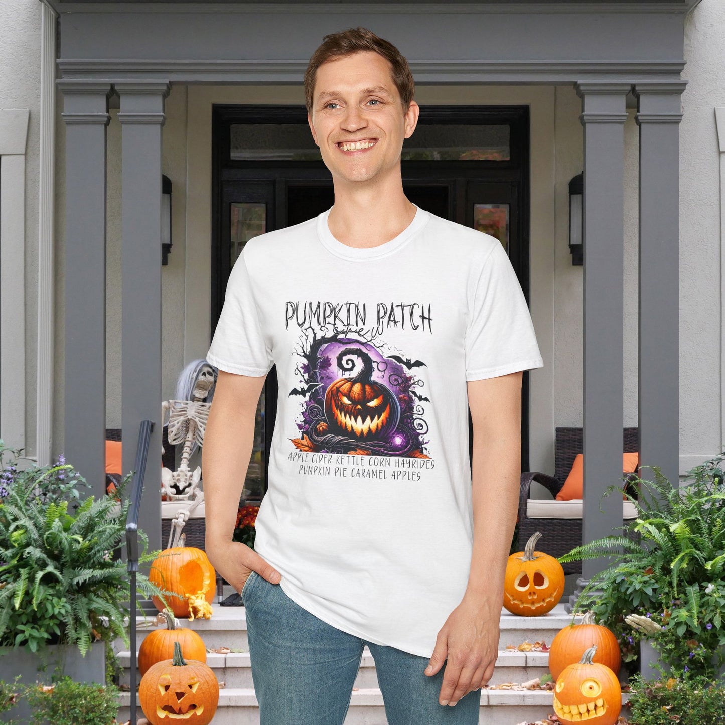 Spooky Pumpkin Patch Adult T-shirt