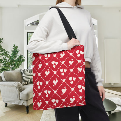 Sweetheart Trellis Canvas Tote Bag