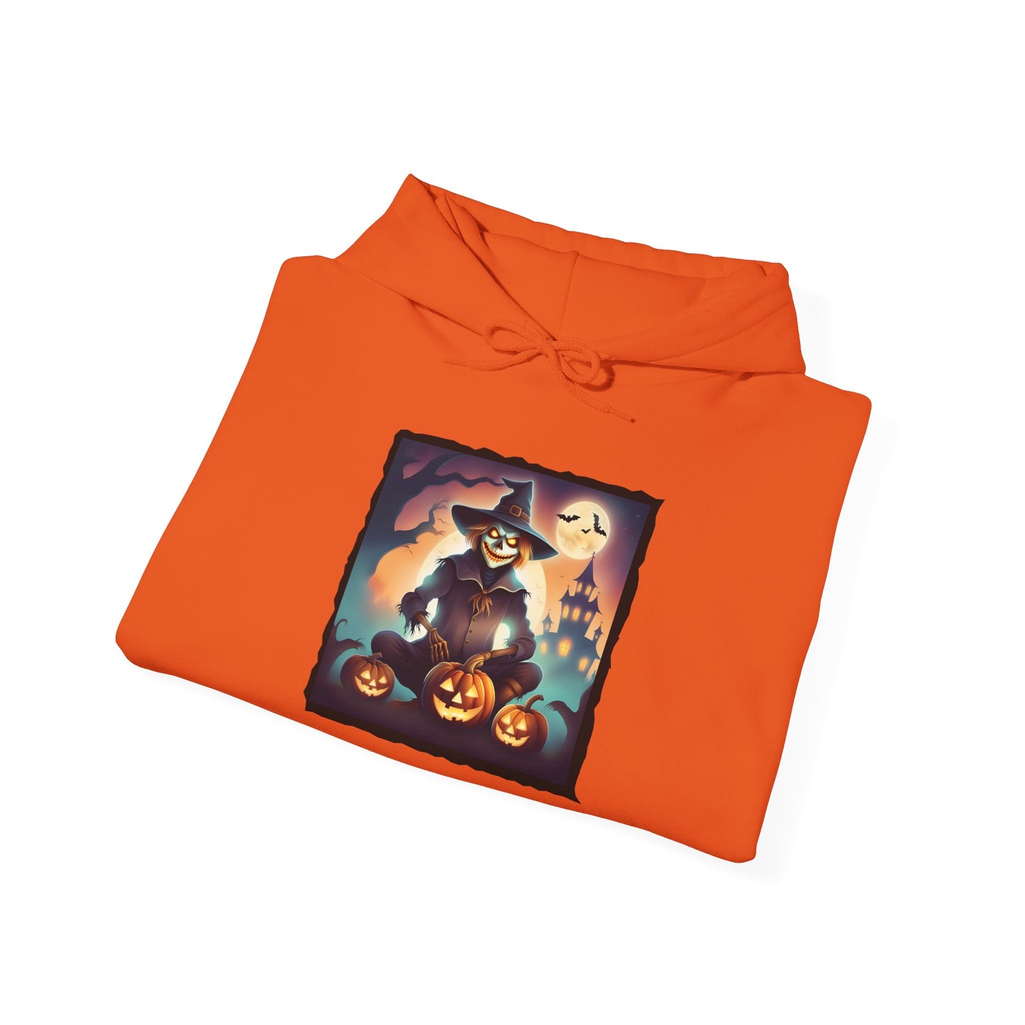 Halloween Scarecrow w/Pumpkins Heavy Blend™ Hooded Sweatshirt