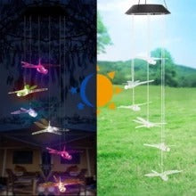 LED Dragonfly Solar-Powered Light Up Wind Chime