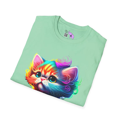 Cute Colorful Kitten Adult T-shirt
