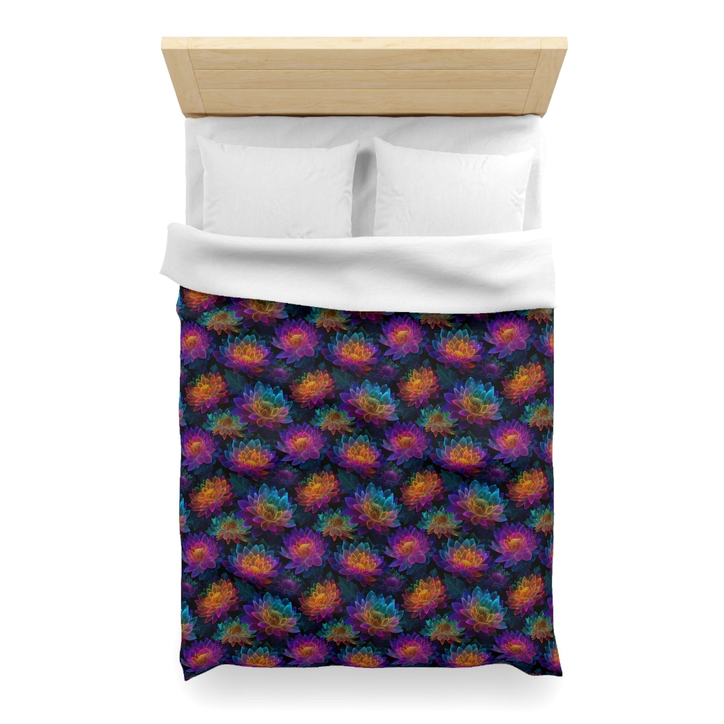 Luminous Lotus Microfiber Duvet Cover