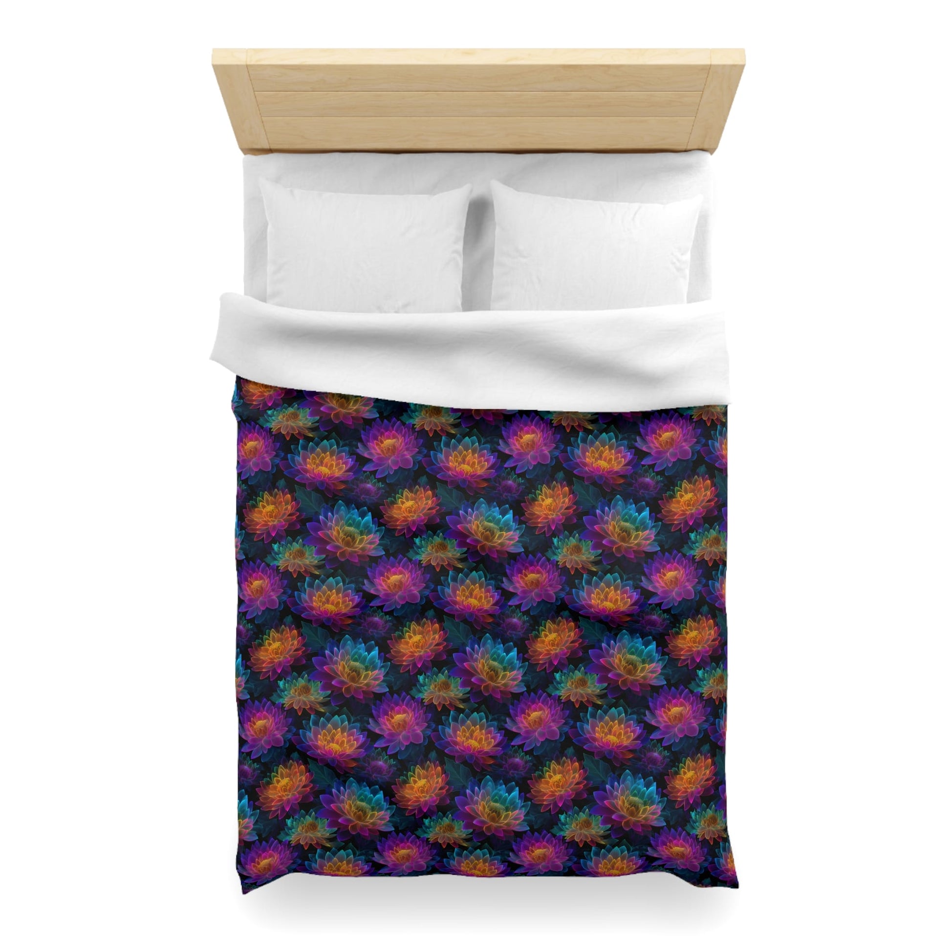 Luminous Lotus Microfiber Duvet Cover