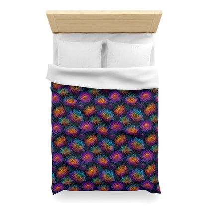 Luminous Lotus Microfiber Duvet Cover