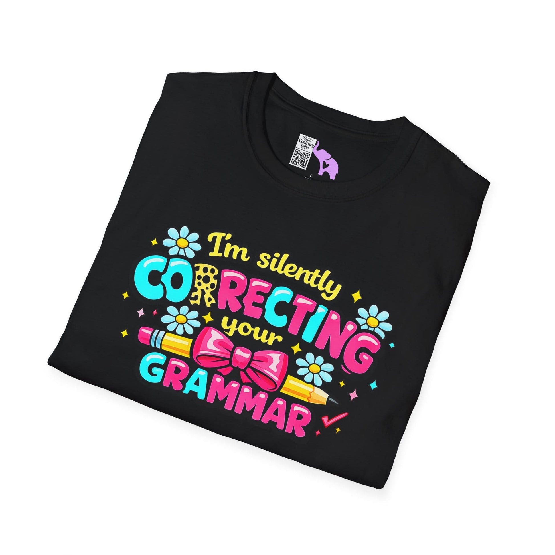 I'm Silently Correcting Your Grammar (Colorful) Adult T-shirt