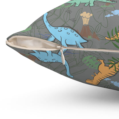 Prehistoric Playtime Throw Pillow
