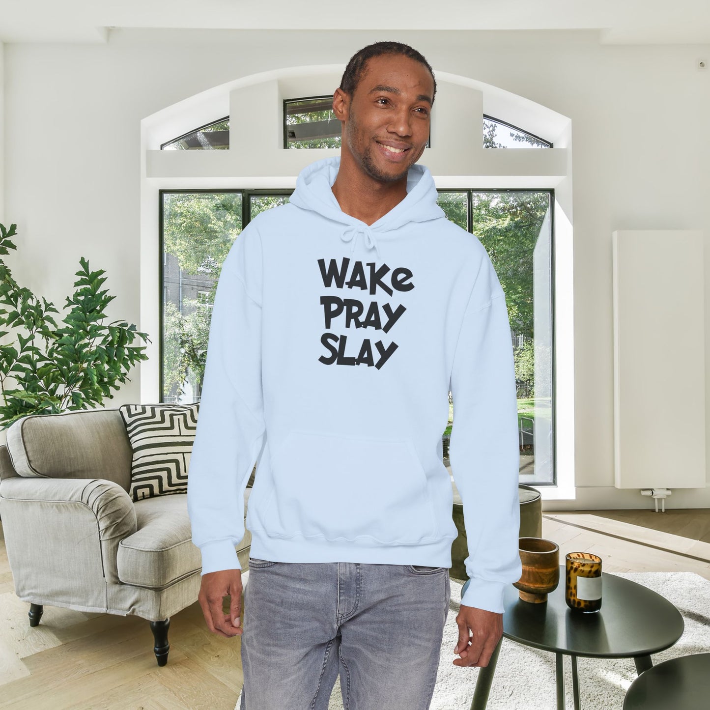 Wake Pray Slay Heavy Blend™ Hooded Sweatshirt