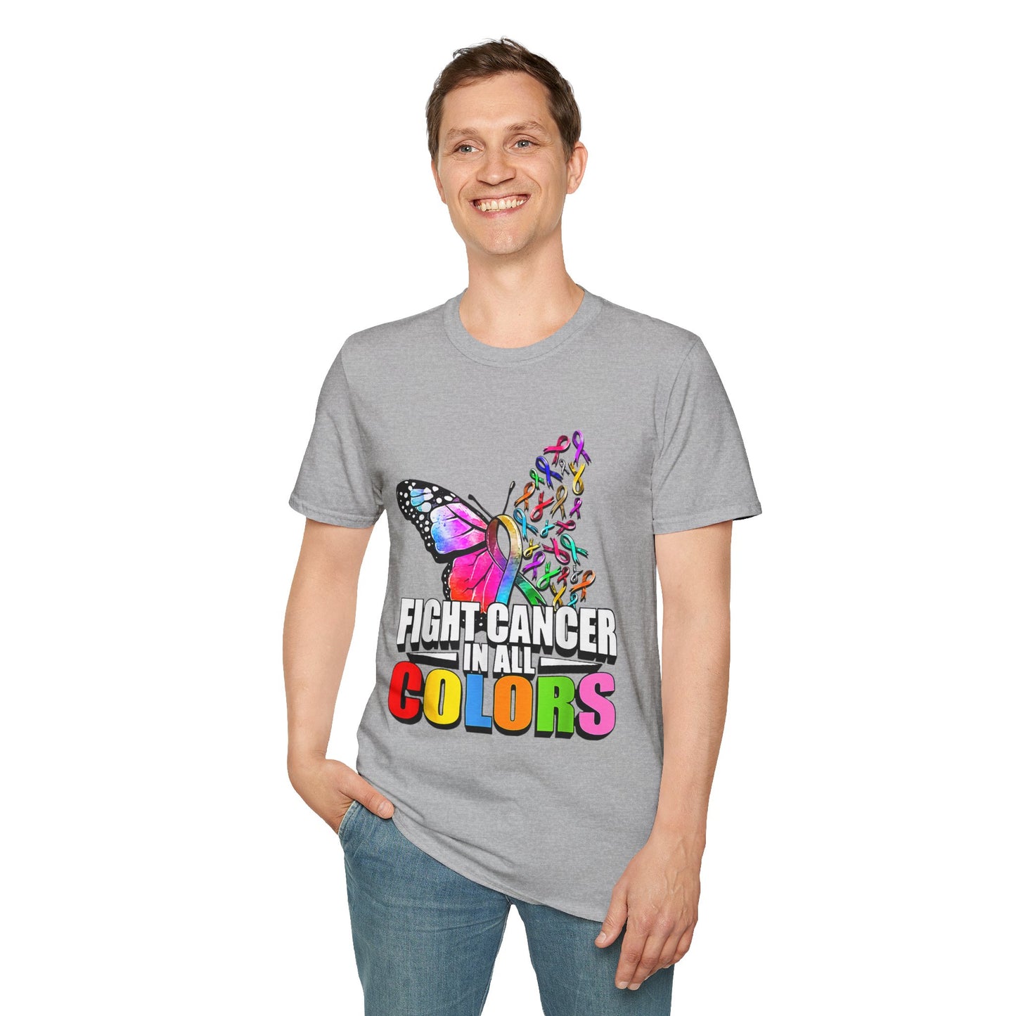 Butterfly Fight Cancer in All Colors 10 T-shirt