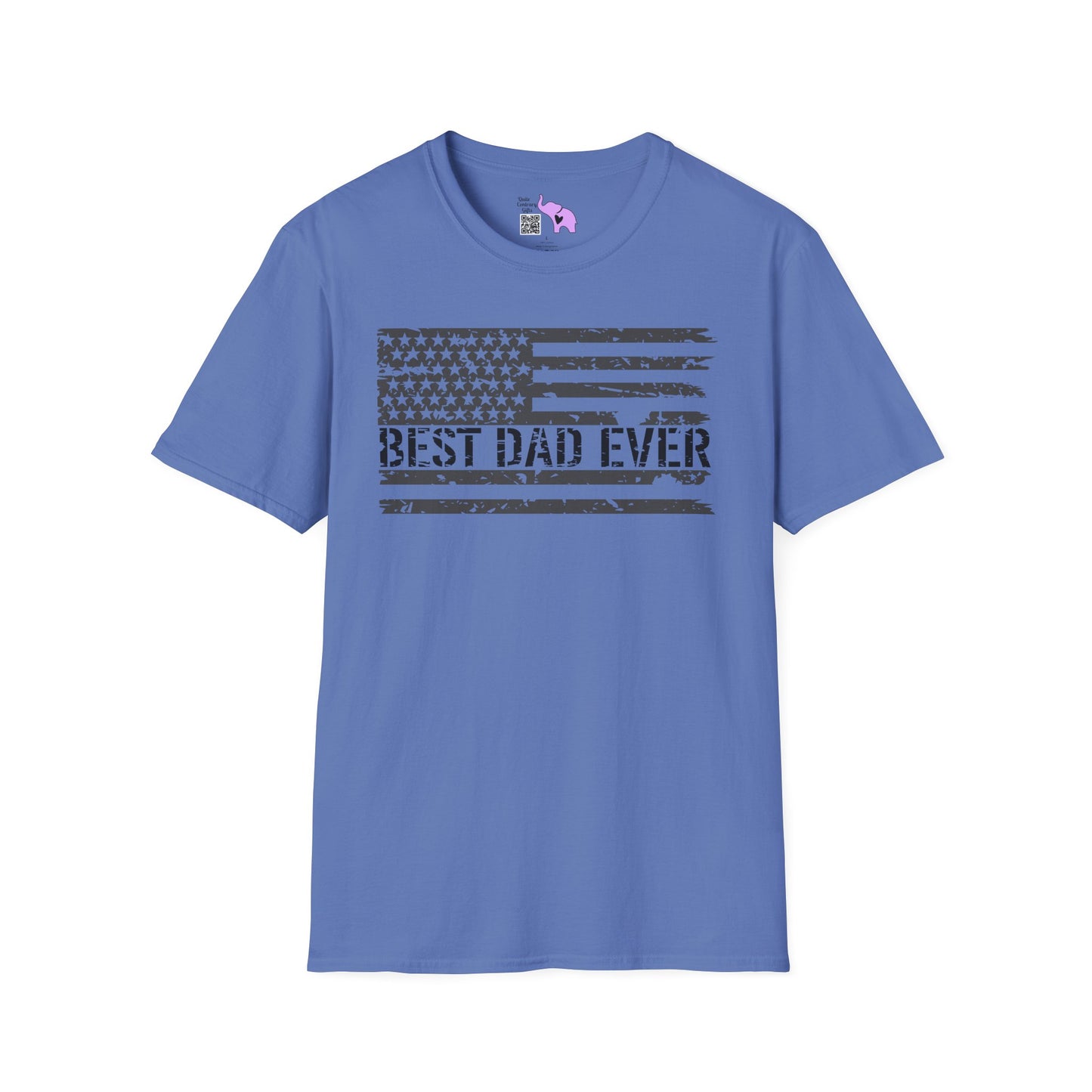 Best Dad Ever (Flag) Adult T-shirt