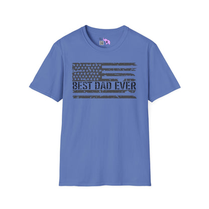 Best Dad Ever (Flag) Adult T-shirt