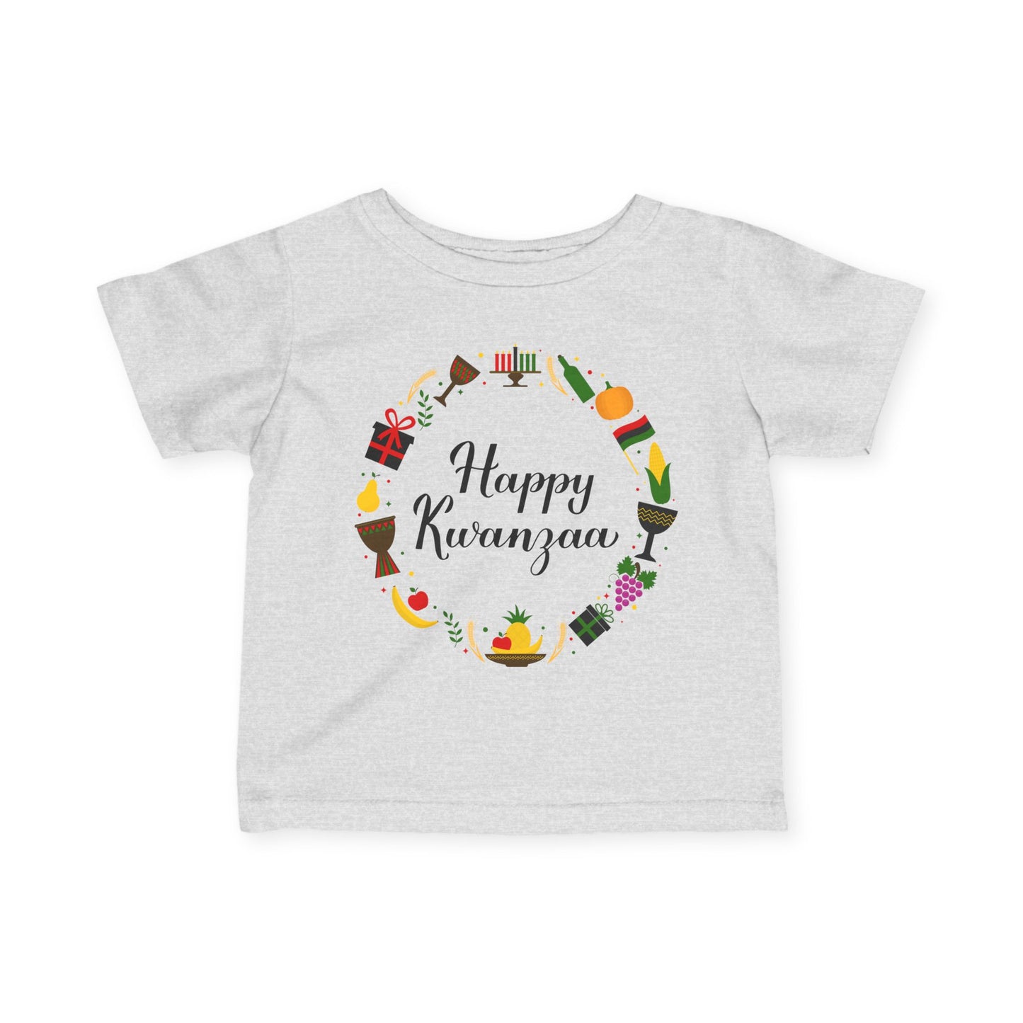 Happy Kwanzaa Wreath Infant Soft T-Shirt