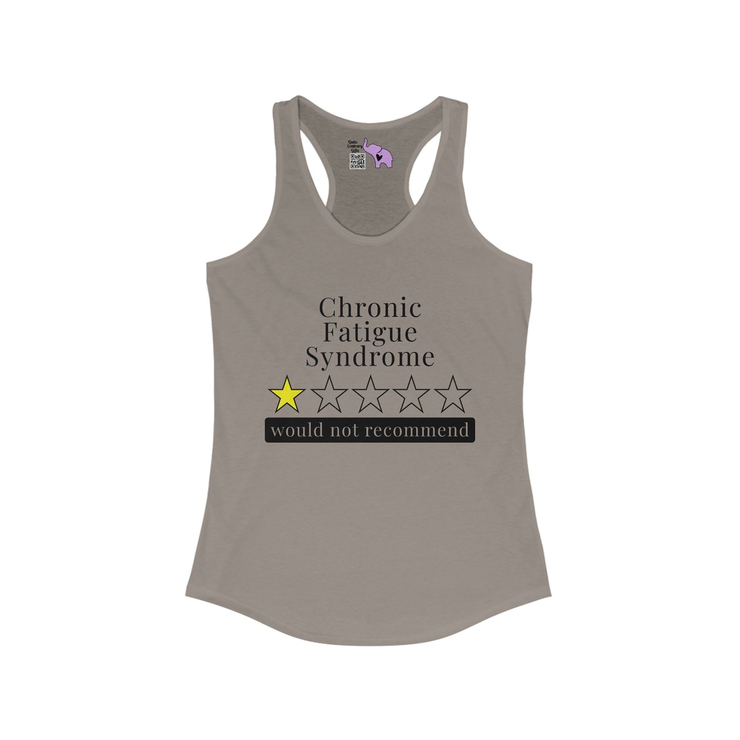 Chronic Fatigue Syndrome 1 Star Would Not Recommend Women's Ideal Racerback Tank