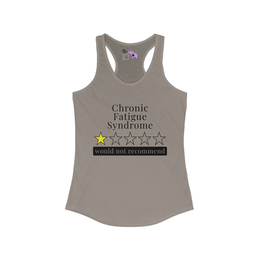 Chronic Fatigue Syndrome 1 Star Would Not Recommend Women's Ideal Racerback Tank