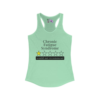 Chronic Fatigue Syndrome 1 Star Would Not Recommend Women's Ideal Racerback Tank